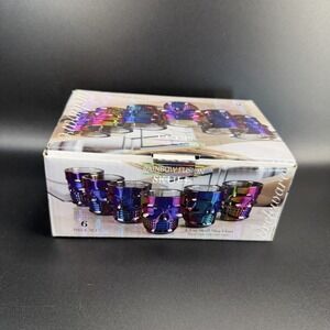 Rainbow Luster Skull Shot Glasses Rainbow